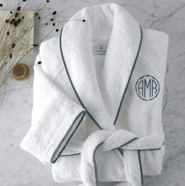 monogram fluffy spa boudoir photography Cairo robe Mantouk Fine Linens